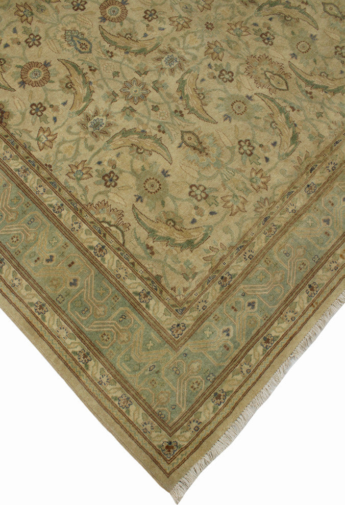 Turkish-Knotted Ankara Lahore Beige Rug, 6'2x8'7