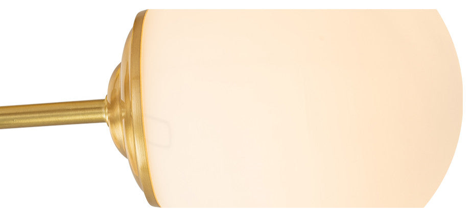 Mid-Century Modern 3-Light Sputnik Glass Globe Semi Flush Mount