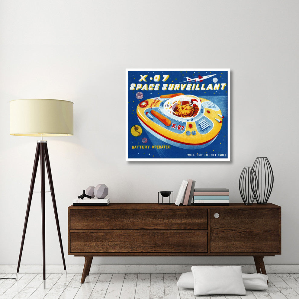 "X-07 Space Surveillant II" Digital Paper Print by Retrorocket 42x37