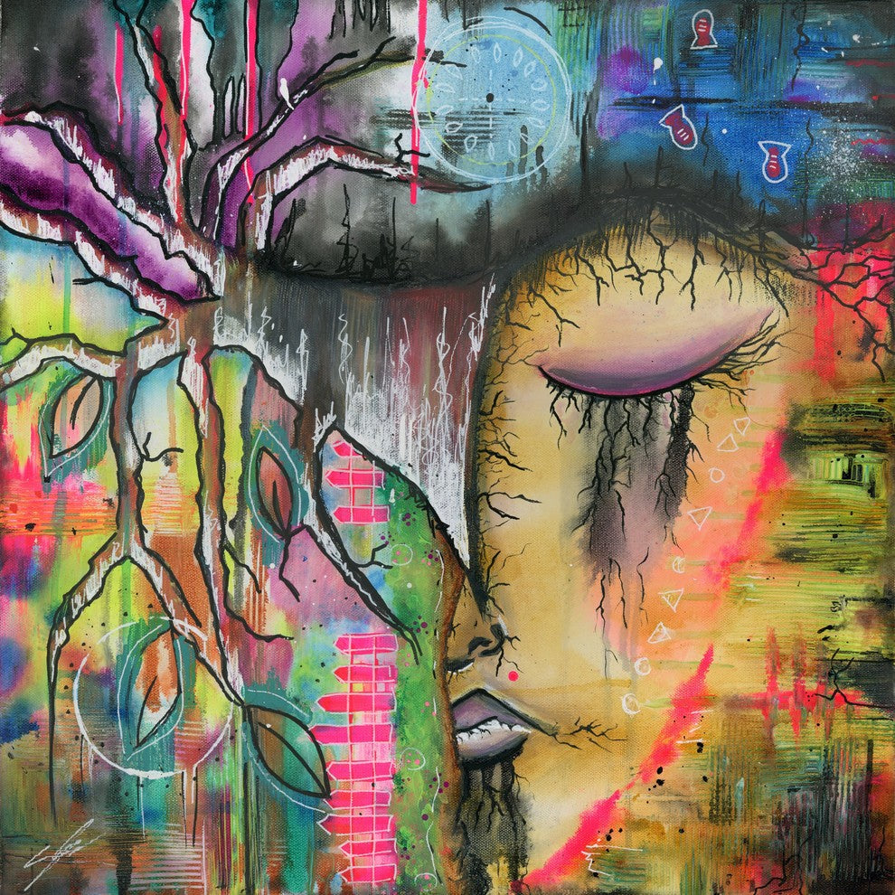 Marmont Hill, "Buddhist" by Sloane Kady Painting on Wrapped Canvas, 24x24