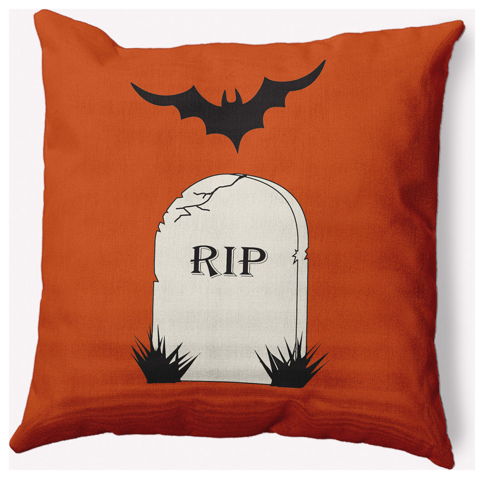 18" x 18" RIP Indoor/Outdoor Polyester Throw Pillow, Sienna