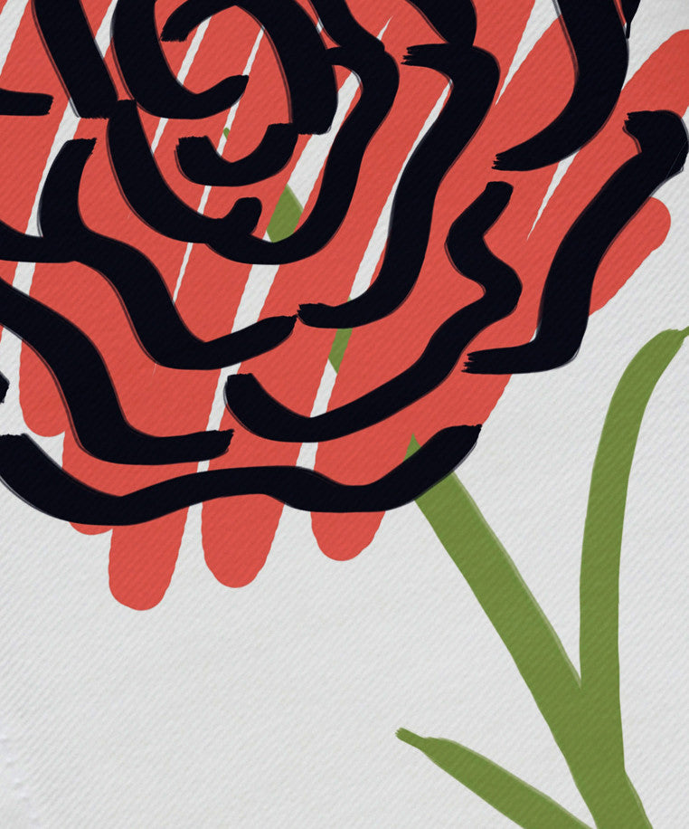 Spring Floral 1, Floral Print Napkin, Coral, Set of 4