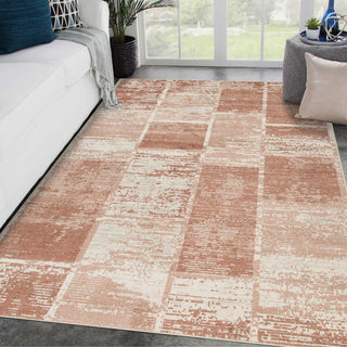 Jordan Aly Area Rug, Sand, 6'7" x 9', Geometric