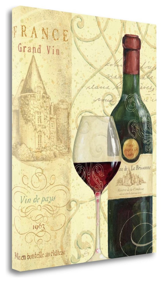 "Wine Passion I" By Daphne Brissonnet, Giclee Print on Gallery Wrap Canvas