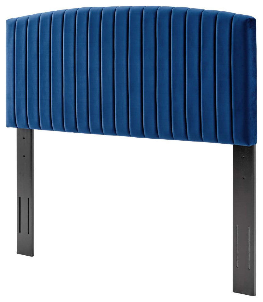Headboard, King Size, Velvet, Blue Navy, Modern Contemporary, Bedroom Master