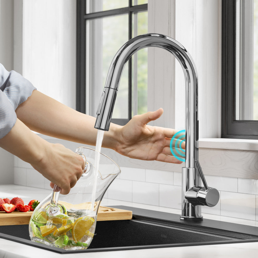 Oletto Pull-Down 1-Hole Kitchen Faucet, Chrome, Model Ktf-3104ch