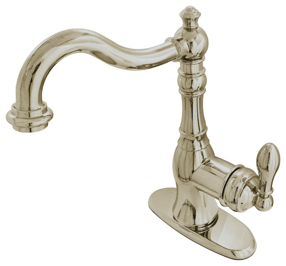 Gourmetier Single-Handle Bar Faucet, Brushed Nickel