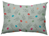 Bunnies and Eggs Easter Decorative Lumbar Pillow, Breezeway Green, 14x20"