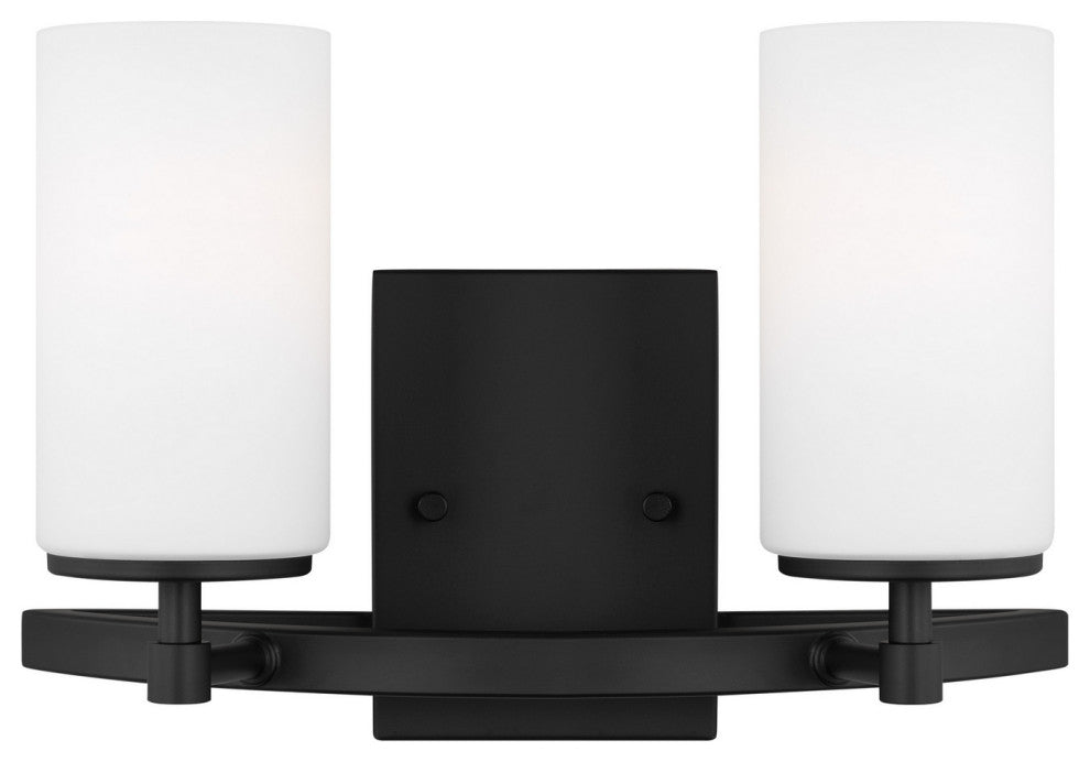 Alturas 2-Light Bathroom Vanity Light in Midnight Black