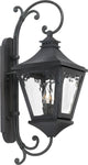 Outdoor Wall Lantern Manor, Solid Brass, a Charcoal Finish