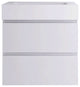 Wood Wall-Mounted Bathroom Vanity Set with Integrated Resin Sink, White, 24"