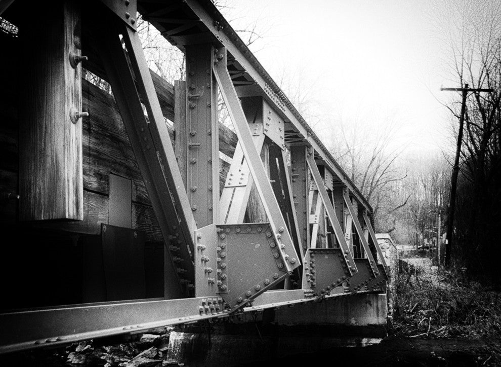 White Clay Creek Bridge Landscape Photo Canvas Wall Art Print, 12" X 16"