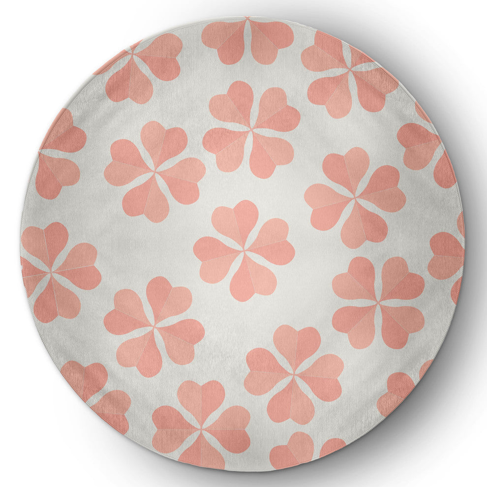 Lucky Patch St. Patrick's Day Chenille Rug, Sunwashed Red, 5' Round