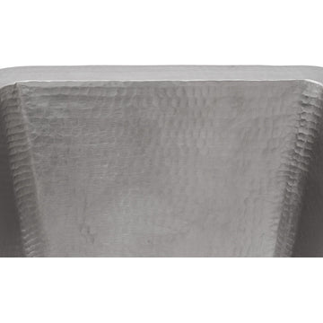 Premiere Copper BRECEN3 Rectangular Copper Prep Sink in Electroless Nickel