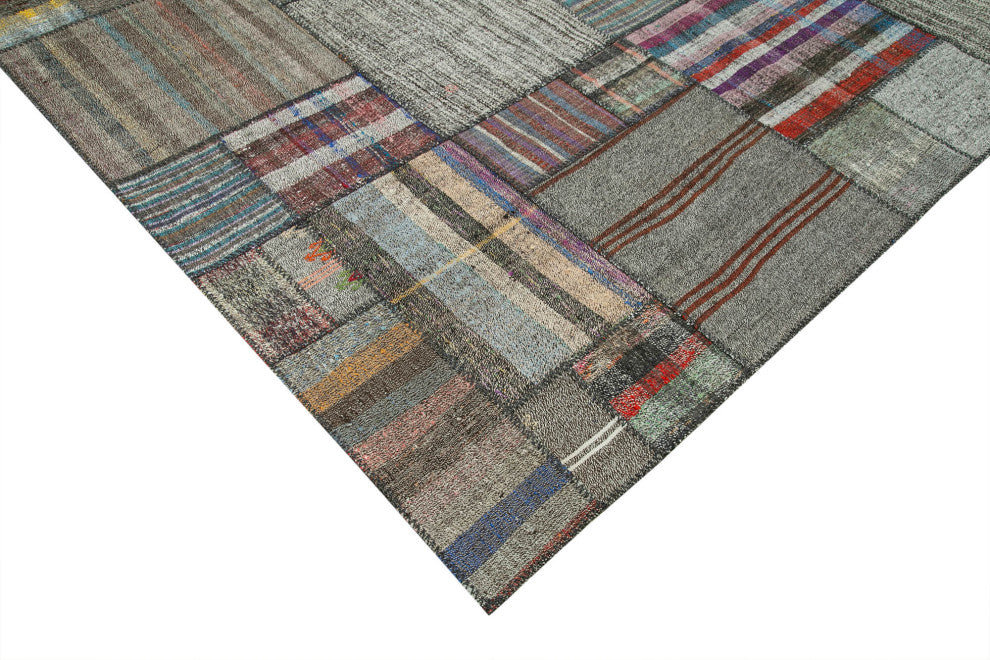 Rug N Carpet - Handmade Anatolian 10' 10'' x 13' 6'' Vintage Patchwork Kilim Rug