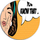 Retro Woman In Comic Style, Portrait Digital Art Round Wall Art, 23"