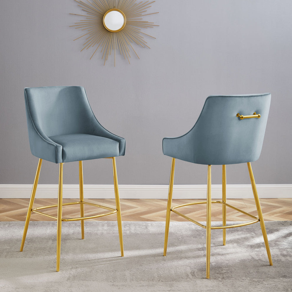 Discern Bar Stools - Set of 2 Light Blue -6037