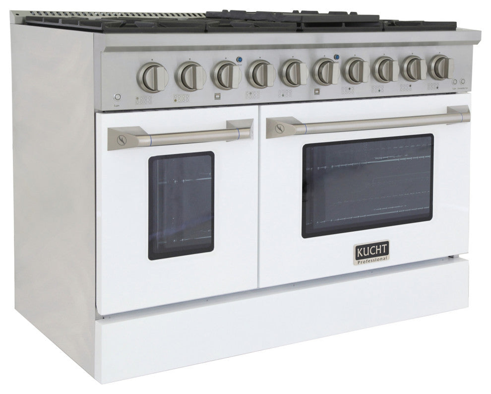 KUCHT Professional 48" 6.7 cu. ft. Range, White, Natural Gas