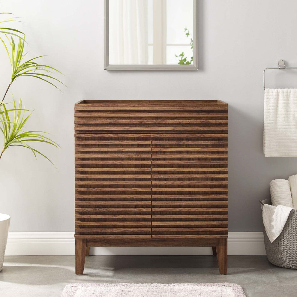 Render 30" Bathroom Vanity Cabinet, Walnut