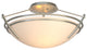 Presidio Tryne Short Semi-Flush, Vintage Platinum Finish, Opal Glass