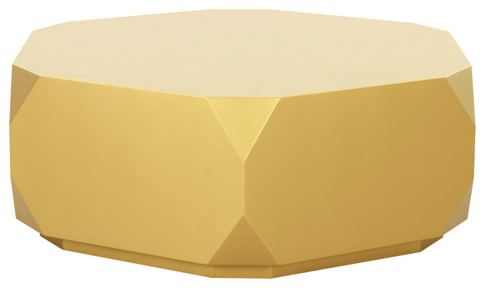 Pasargad Home Modern Selva Coffee Table, Gold