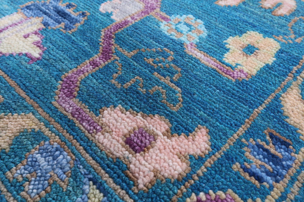 8' 0" X 10' 2" Turkish Oushak Hand Knotted Wool Rug - Q15854
