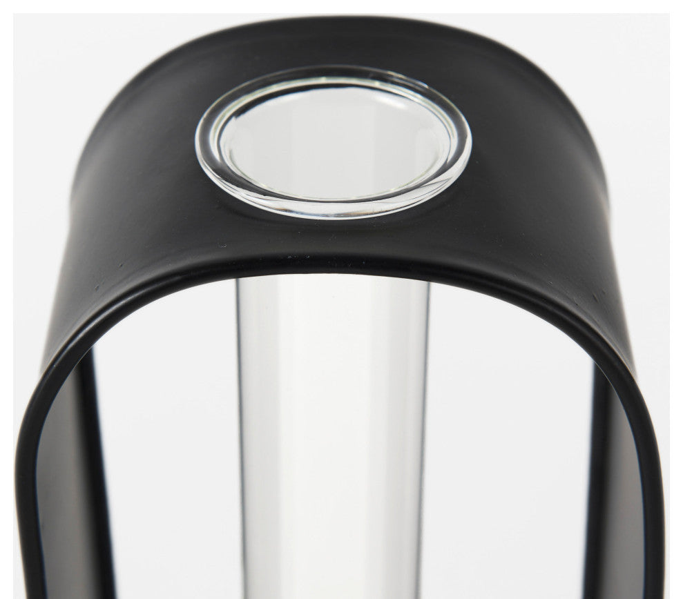 Boyer Black Metal With Glass 2-Piece Set