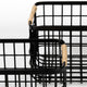 Marius Matte Black Metal w/ Rope Trim Rectangular Baskets (Set of Two)