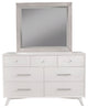 Flynn Mid Century Modern Mirror, Gray