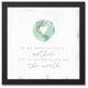 To Us You are the World Mom 12x12 Black Framed Canvas
