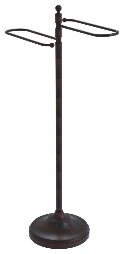 Traditional Free Standing Floor Bath Towel Valet, Venetian Bronze