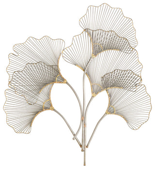 Ginkgo Leaf Wall Panel, Natural Iron