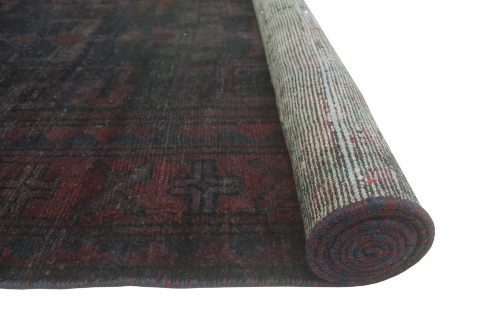 Winchester Kilim Eldric Charcoal/Purple Runner, 3'5x9'5