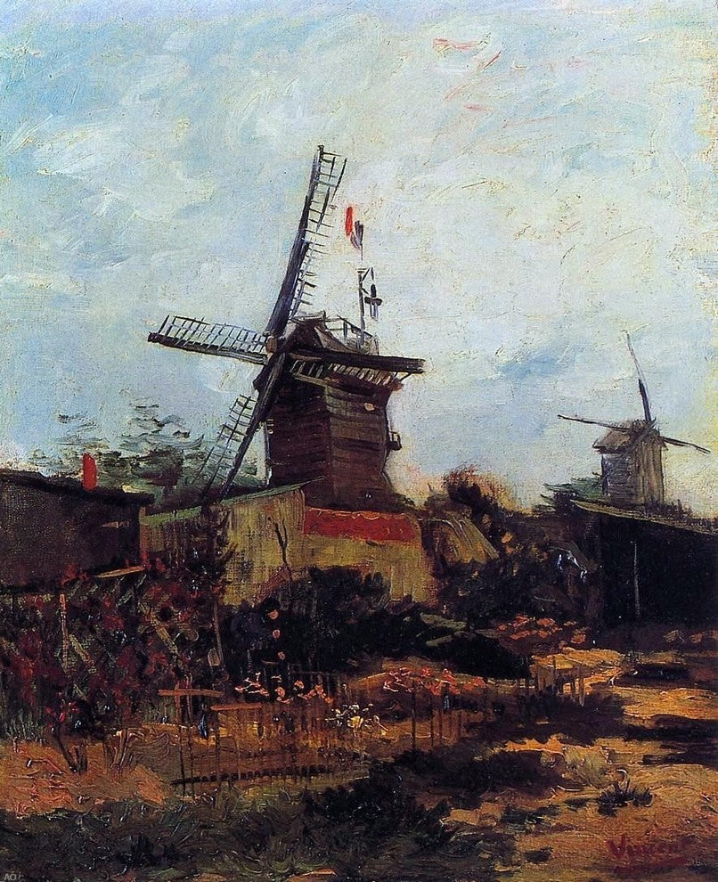 Vincent Van Gogh Le Moulin de Blute-Fin, 20"x25" Wall Decal