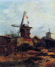 Vincent Van Gogh Le Moulin de Blute-Fin, 20"x25" Wall Decal