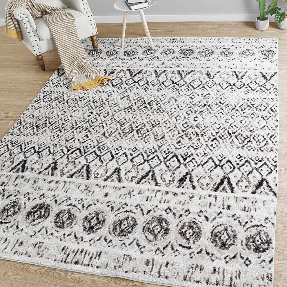 LNC Indoor Vintage Rugs Distressed Mat Area Rug, 5' X 8'