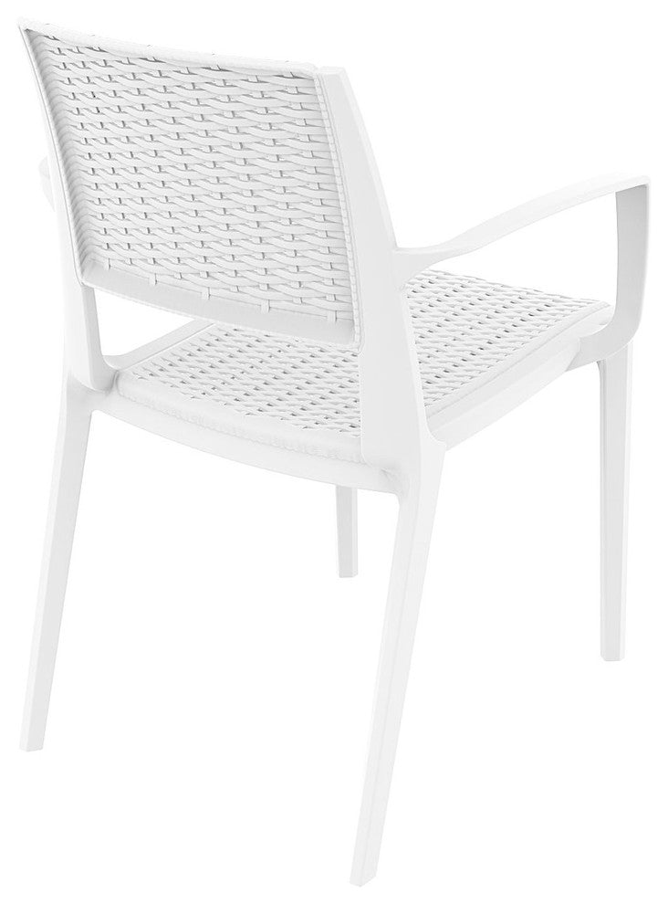 Compamia Capri Outdoor Dining Armchairs, Set of 2, White