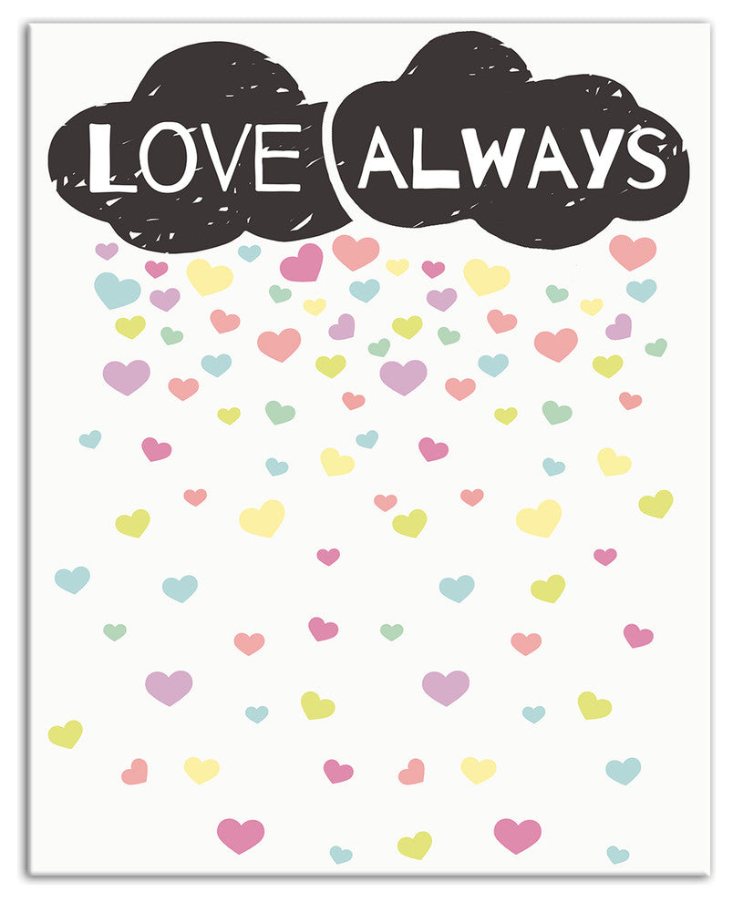 Love Always Clouds Canvas Wall Art