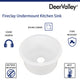 19"L x 19"W Undermount Fireclay Kitchen Sink with Sink Grid and Basket Strainer