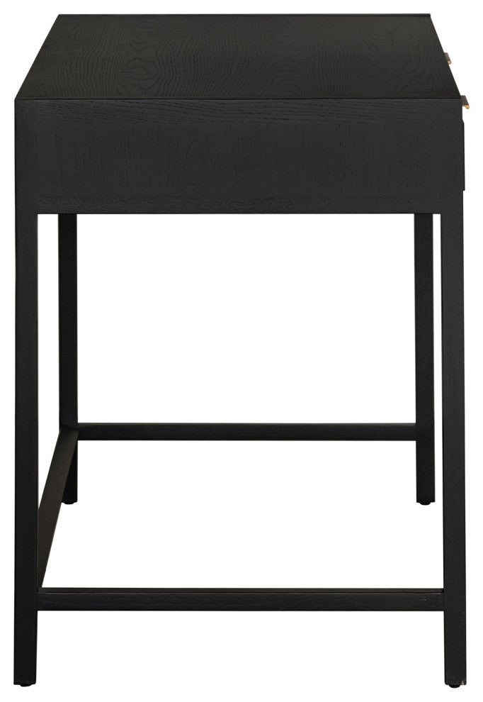 Rattan Desk, Black; Beige