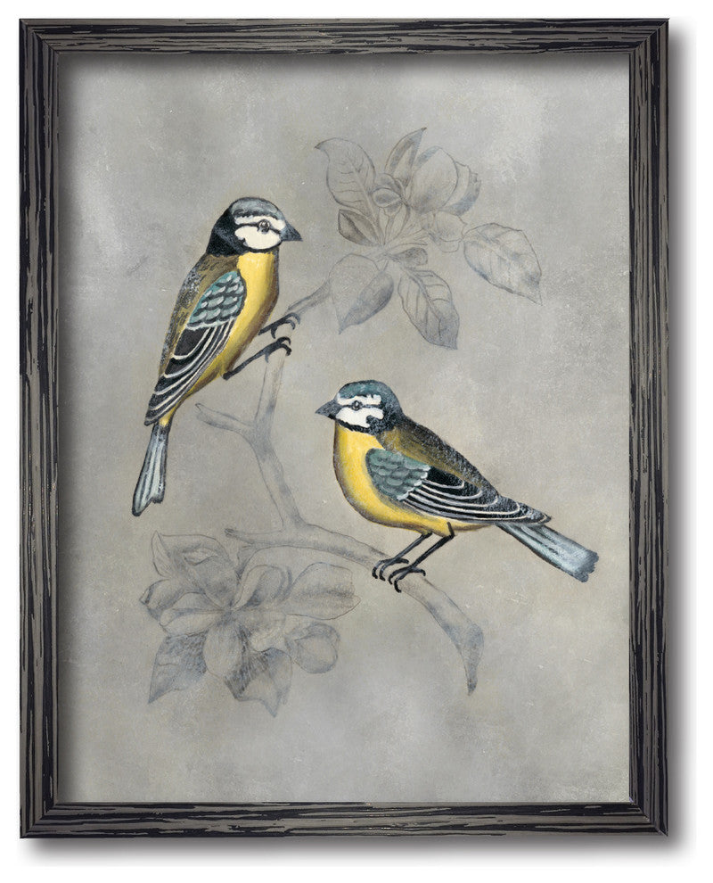 "Silvered Aviary I" Gallery Collection Framed Canvas Wall Art, 16"x20"