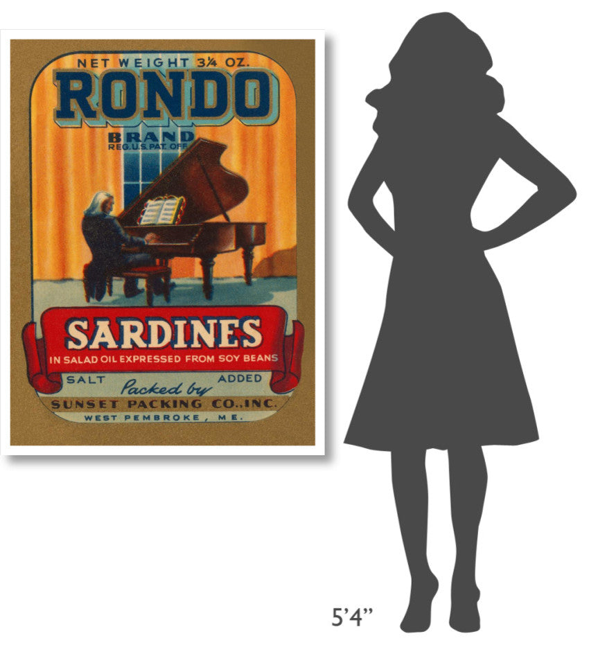 "Rondo Brand Sardines" Digital Paper Print by Retrolabel, 35"x46"