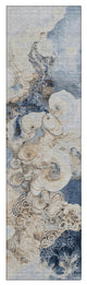Machine Washable Indoor/Outdoor Chantille ACN1860 Denim 2'3" x 7'6" Runner Rug