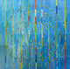 "Circles Blue" Wall Art, 40"x40"