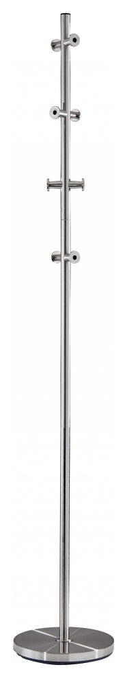 30.71" X 41.34" X 71" Brushed Steel Coat Rack