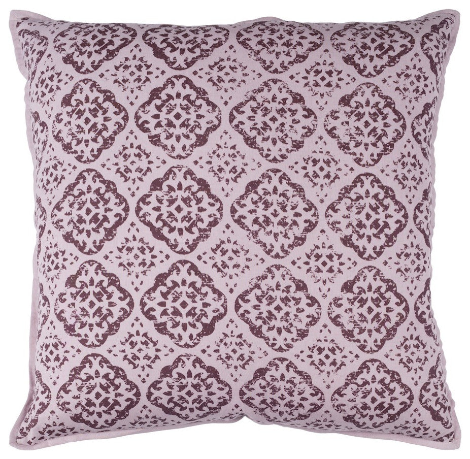 Surya D'orsay DOR-002 20"x20" Pillow Kit, Mauve/Dark Purple