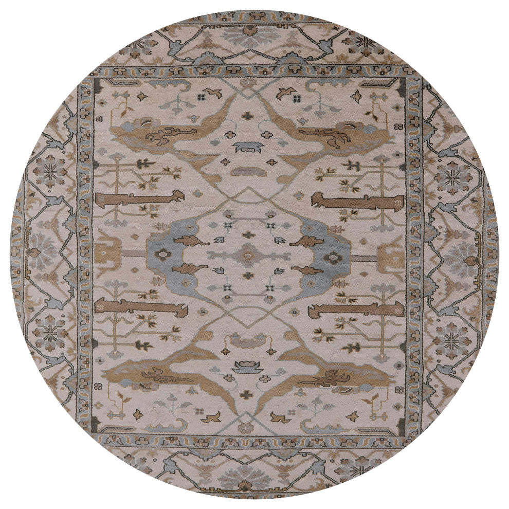 Ahgly Company Indoor Round Mid-Century Modern Area Rugs, 7' Round