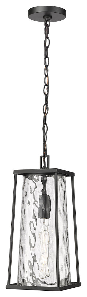 1 Light 7.5" Powder Coated Black Outdoor