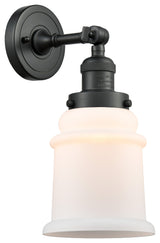 Canton 1-Light Sconce, Matte Black, Matte White