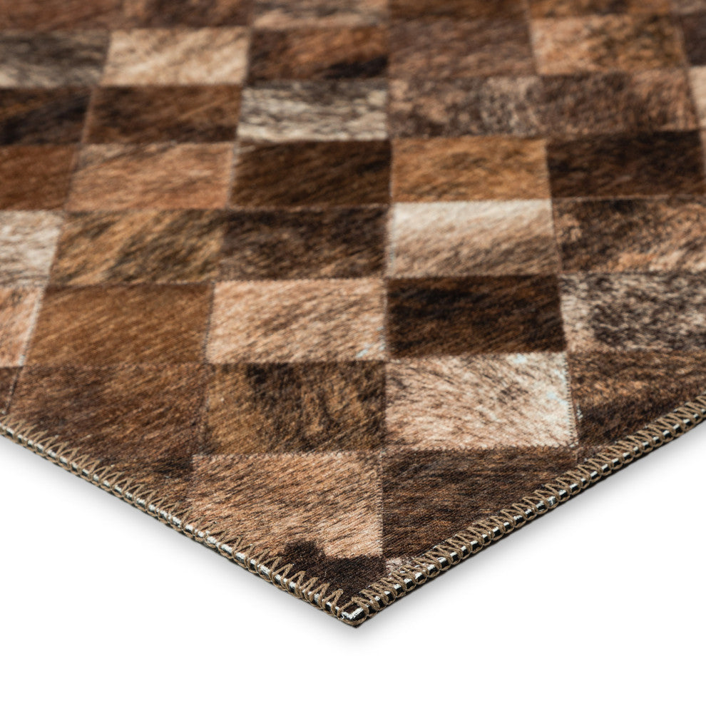 Indoor/Outdoor Stetson SS2 Bison Machine Washable 10' x 10' Round Rug